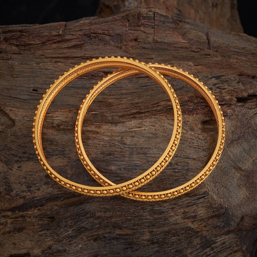 Kushal'S Fashion Jewellery Gold-Plated Ethnic Copper Antique Bangle-180902 : 432516