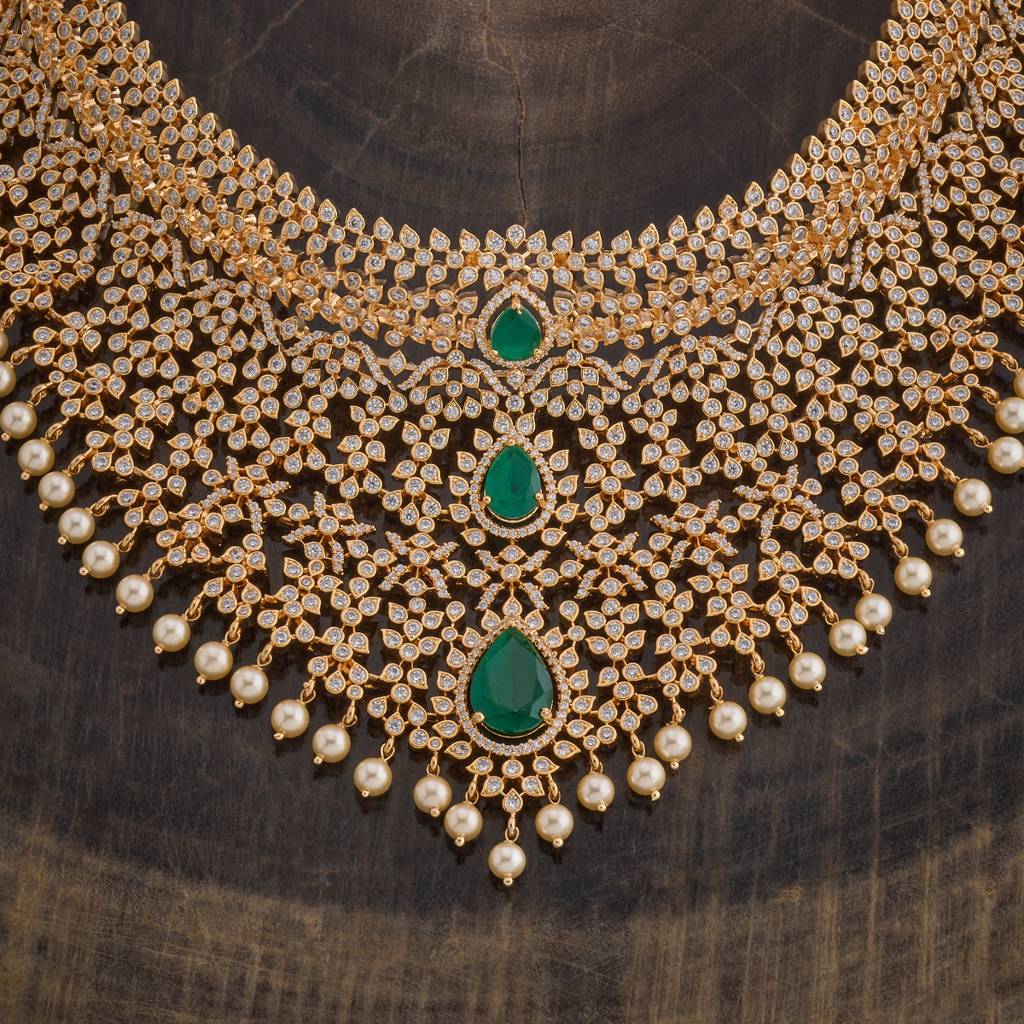 Kushal'S Fashion Jewellery Gold-Plated Party Zircon Jewellery Set-178630 : 427697