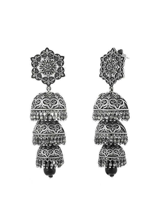 Nrityotsava Falguni 3 Layers Jhumka Earrings : 8905124511376