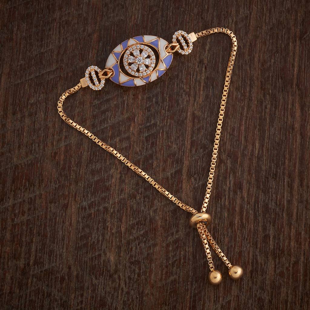 Kushal'S Fashion Jewellery Meena Polish Gold-Plated Party Zircon Bracelet-182263 : 444664