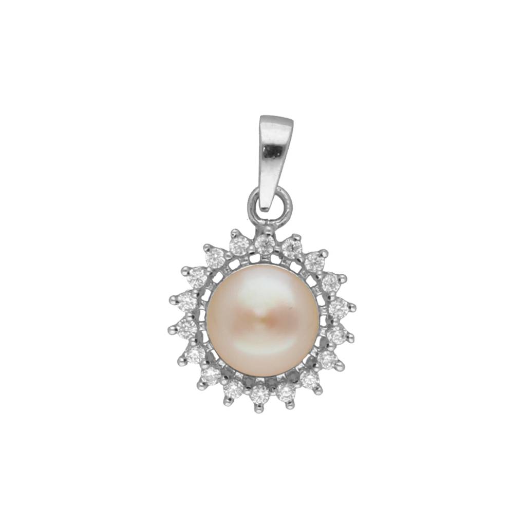 92.5 Silver Square Designer Pearl Pendant : JPMAY-22-142