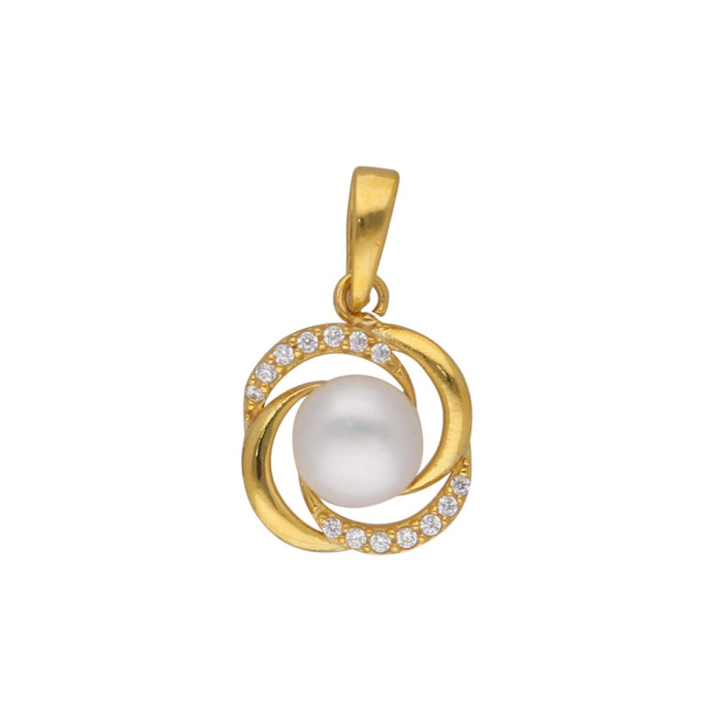 925 Silver Jagrati Designer Pearl Pendant : JPMAY-22-148
