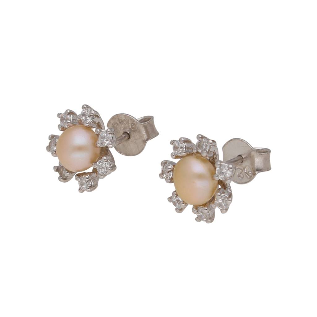 Ornate 925 Silver Stud Earrings : JPMAY-22-102