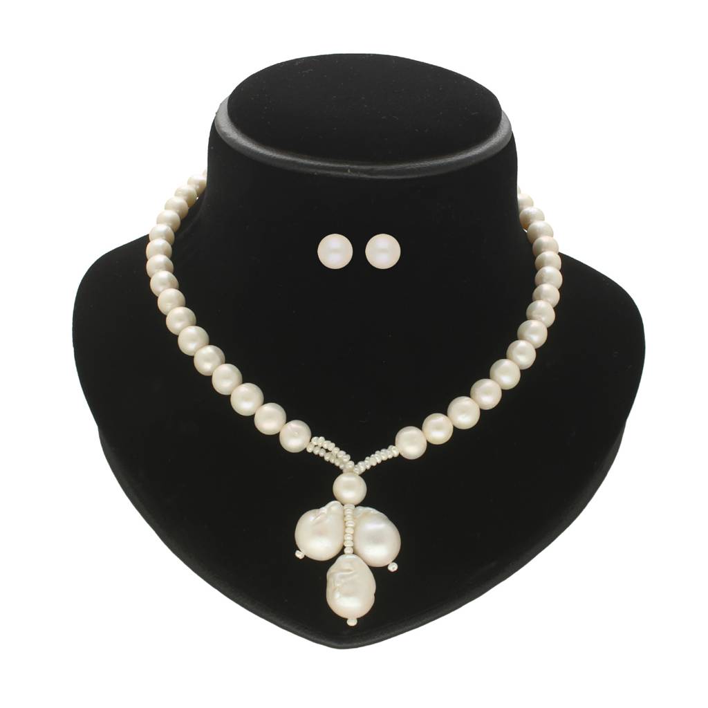 Sri Jagdamba Pearls Nisha 1 Line Round Pearl Necklaces : JPNOV-23-070