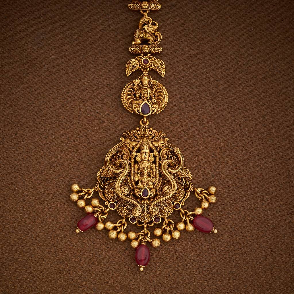 Kushal'S Fashion Jewellery Gold-Plated Ethnic Antique Tikka -182518 : 435901