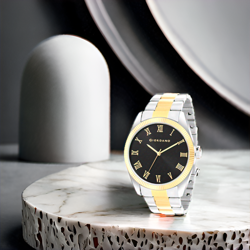 Giordano Classic Formal Analog Watch For Men With Stainless Steel Strap And Roman Numeric Indices -Gz-50112 : GZ-50112-77