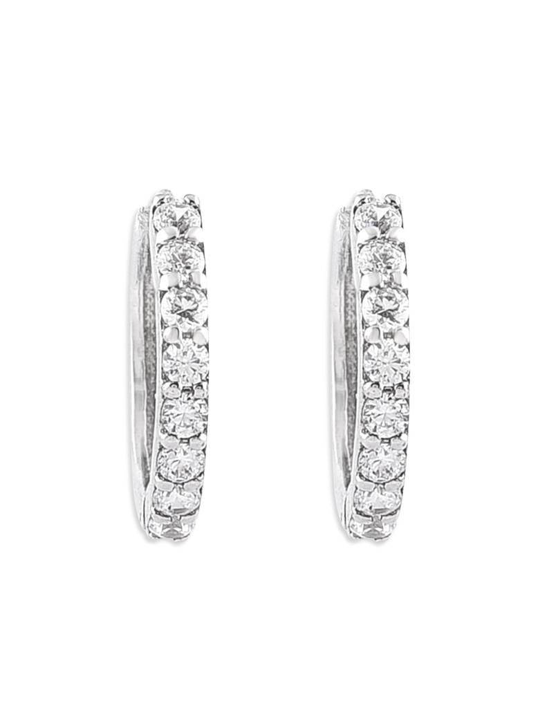 925 Silver Zircon Chandbali Earrings Earrings