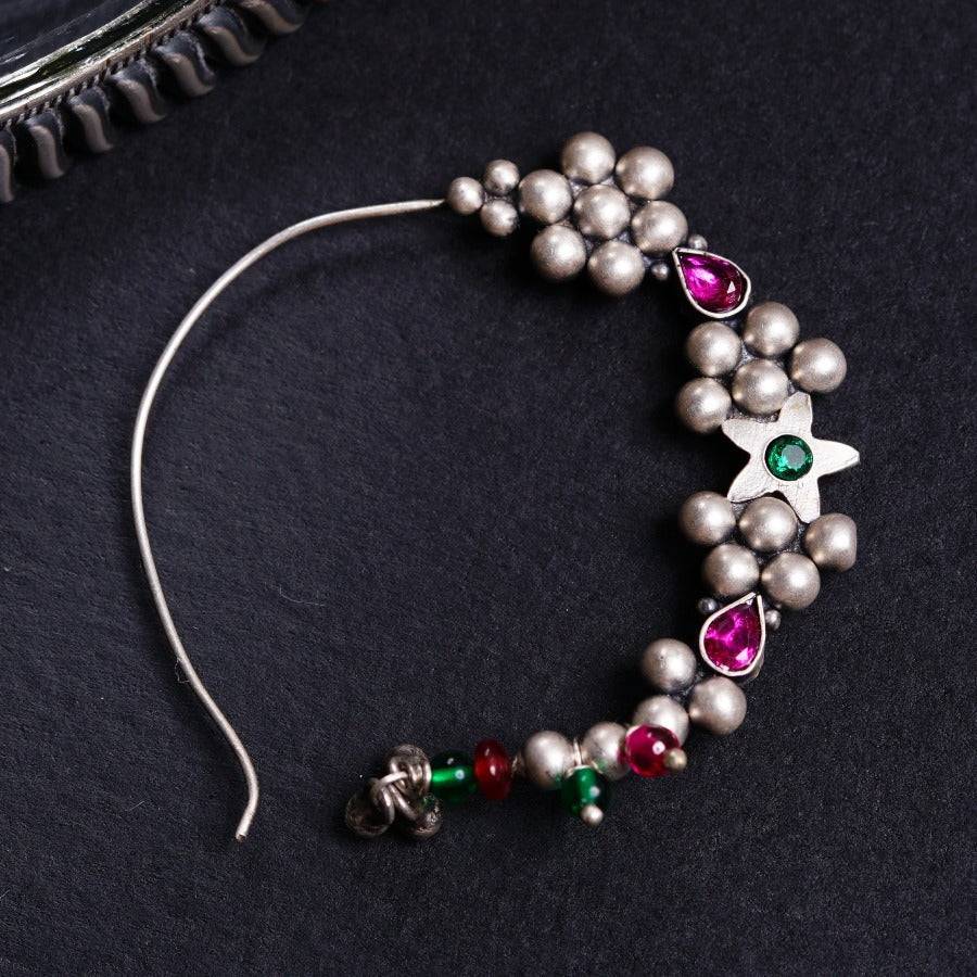 Silver Indrayani Nath (Left, Pierced) : Silver_Indrayani_Nath_Left_Pierced
