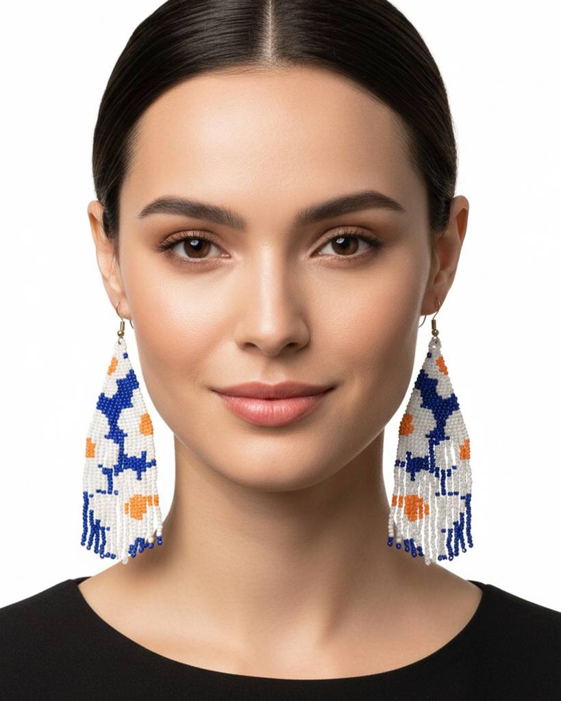 Daisy Flowers In Handmade Fringe Earring For Girls And Womens Regular Wear Or Occasion Wear : 15