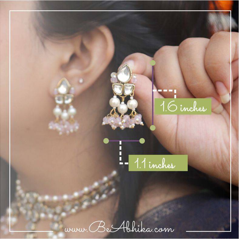 Pastel Pink Beads Earrings : ACE249