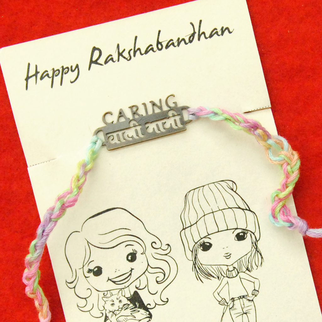 Caring Waali Bhabhi Quirky Rakhi With Roli Chawal Capsules : ACQR030-B