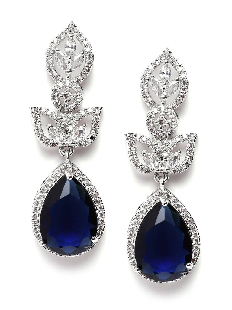 Styslish Water Drop Earrings : ADEarrings14Blue