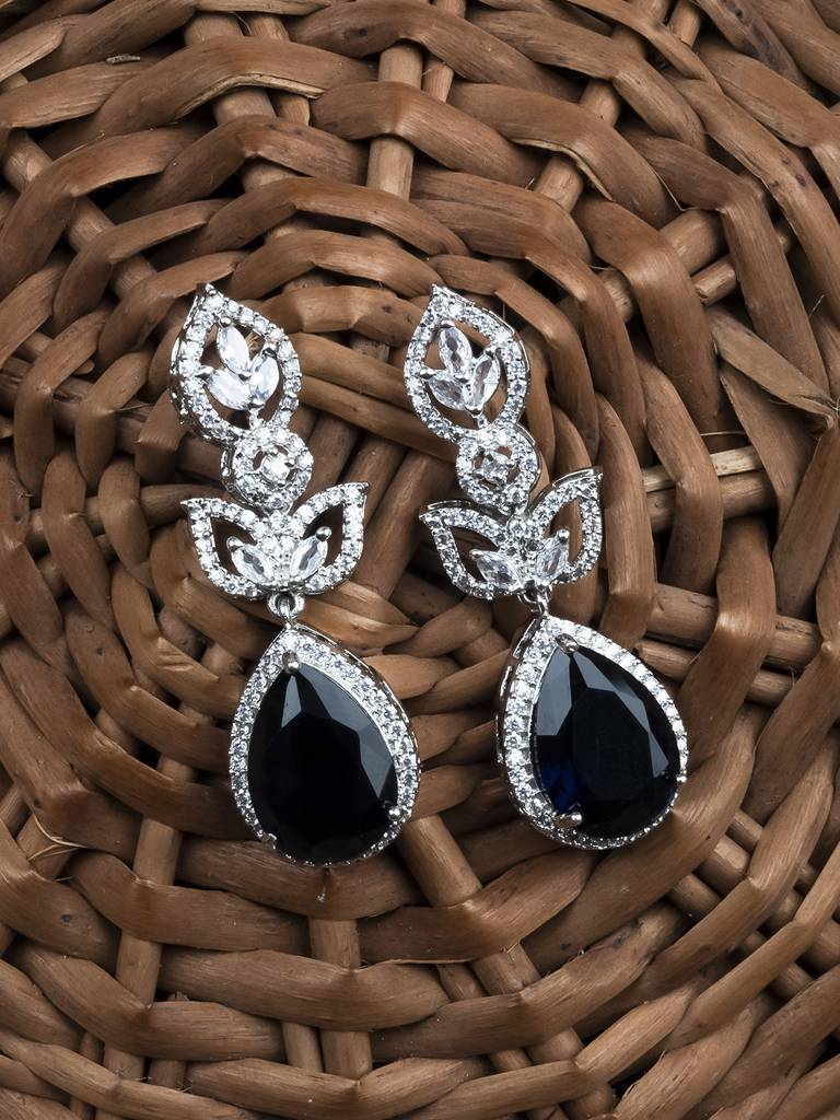 Styslish Water Drop Earrings : ADEarrings14Blue