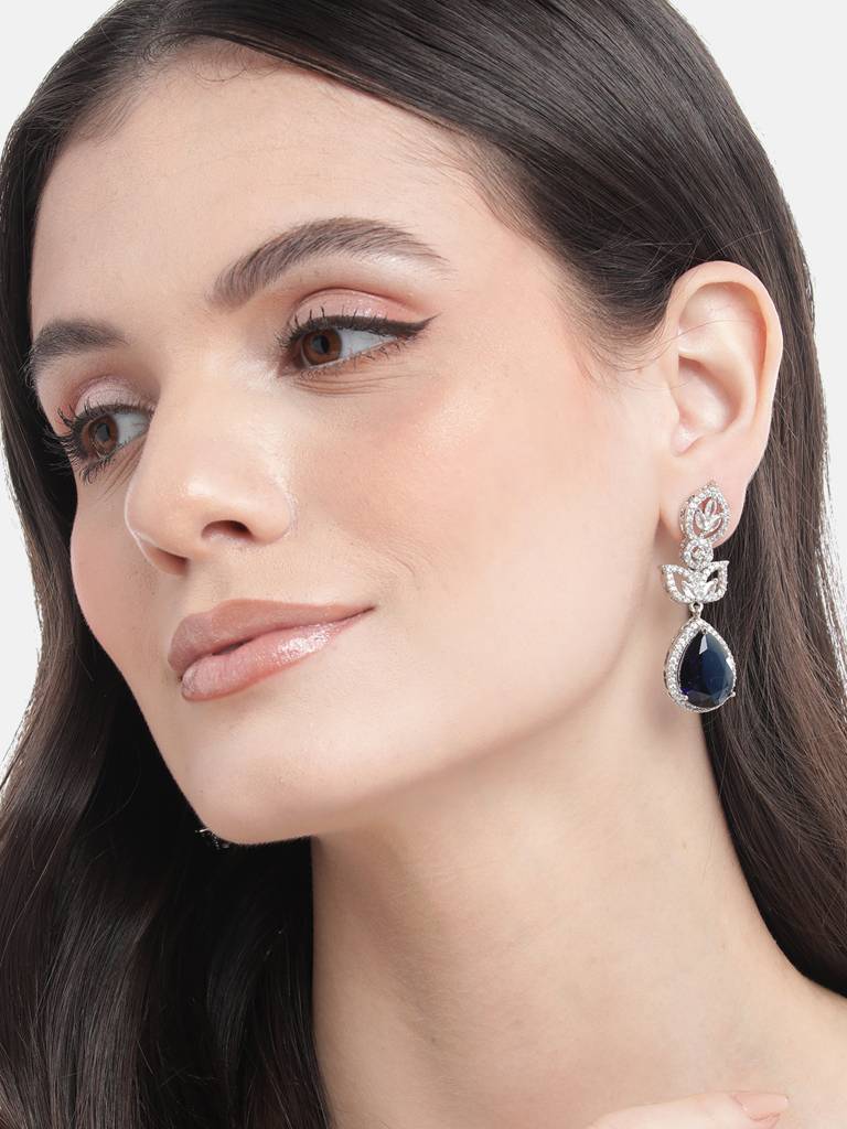 Styslish Water Drop Earrings : ADEarrings14Blue