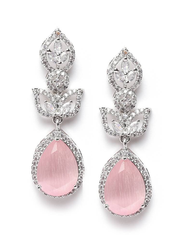 Styslish Water Drop Earrings : ADEarrings14Pink