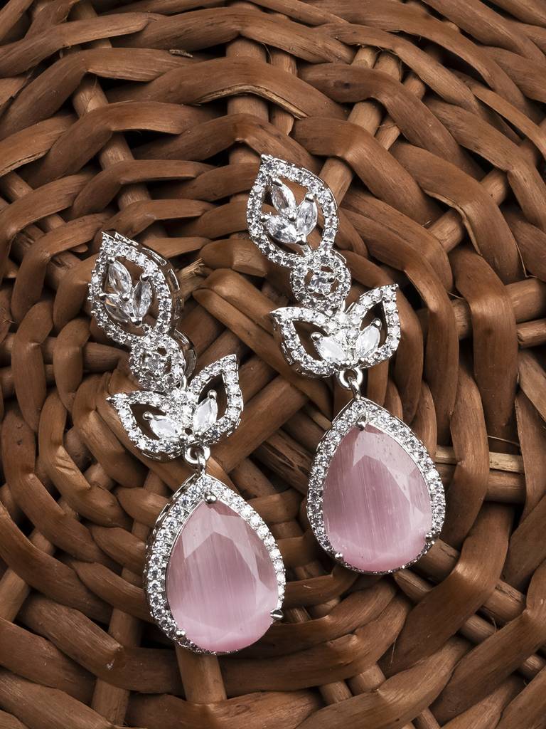 Styslish Water Drop Earrings : ADEarrings14Pink