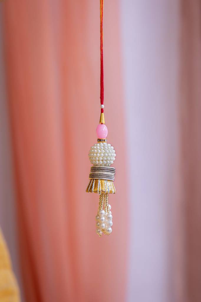 925 Sterling Silver Everyday Toe Ring Pearl Drop Lumba Rakhi : SRK505220