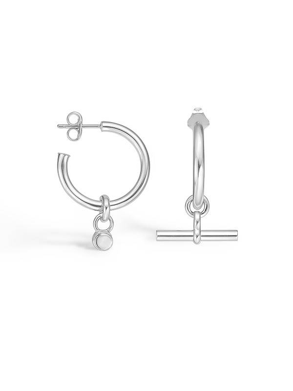 T-Bar C-Hoop Earrings : AFER3832D27MSL