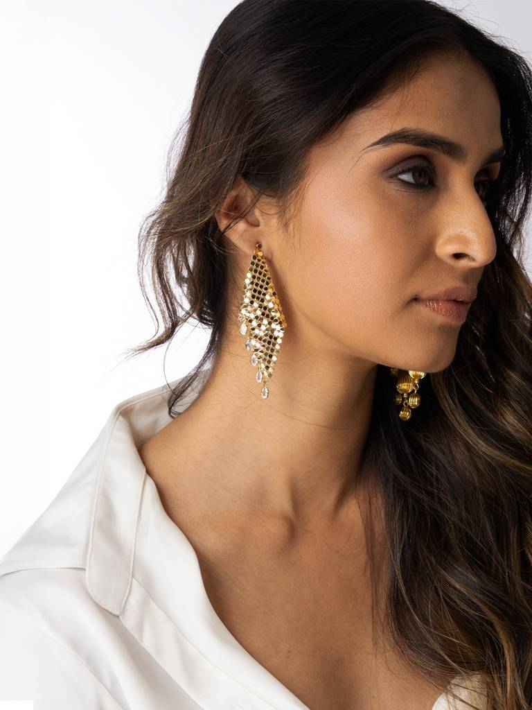Contemporary Long Tassel Earrings : AHA0099ER