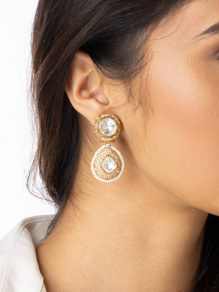 Uncut Stone Oval Studs : AHA0127ER