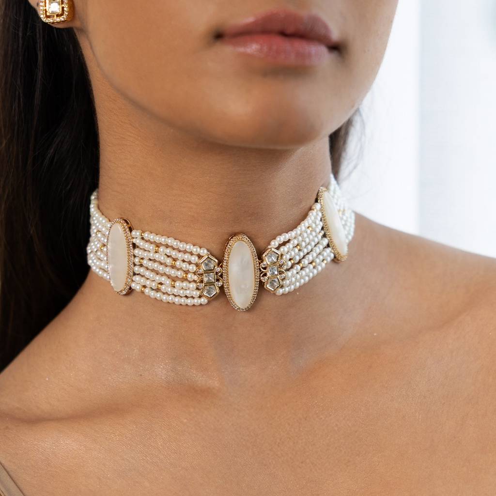 Cultural Indian Opulence Necklace Set : AHA0189NS