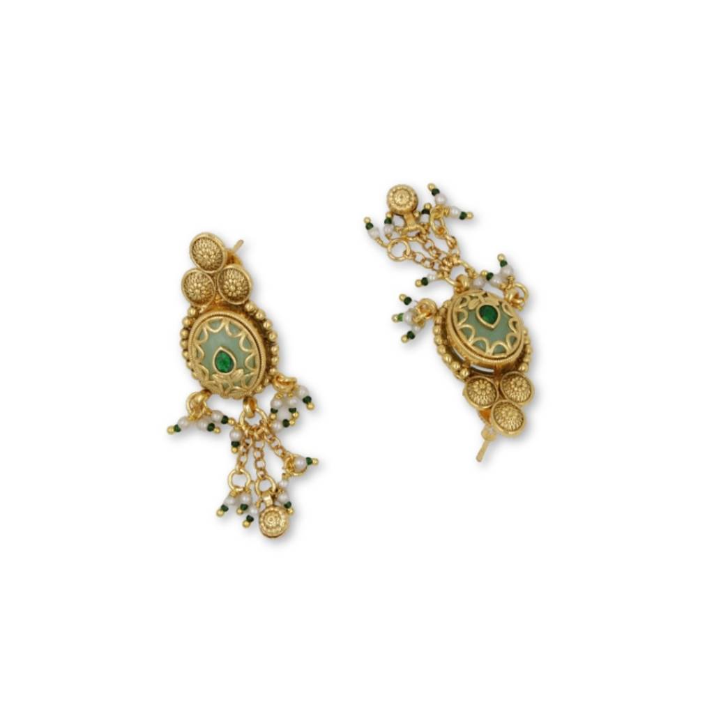 Rajwadi Stone Dangling Choker Set : AKN040