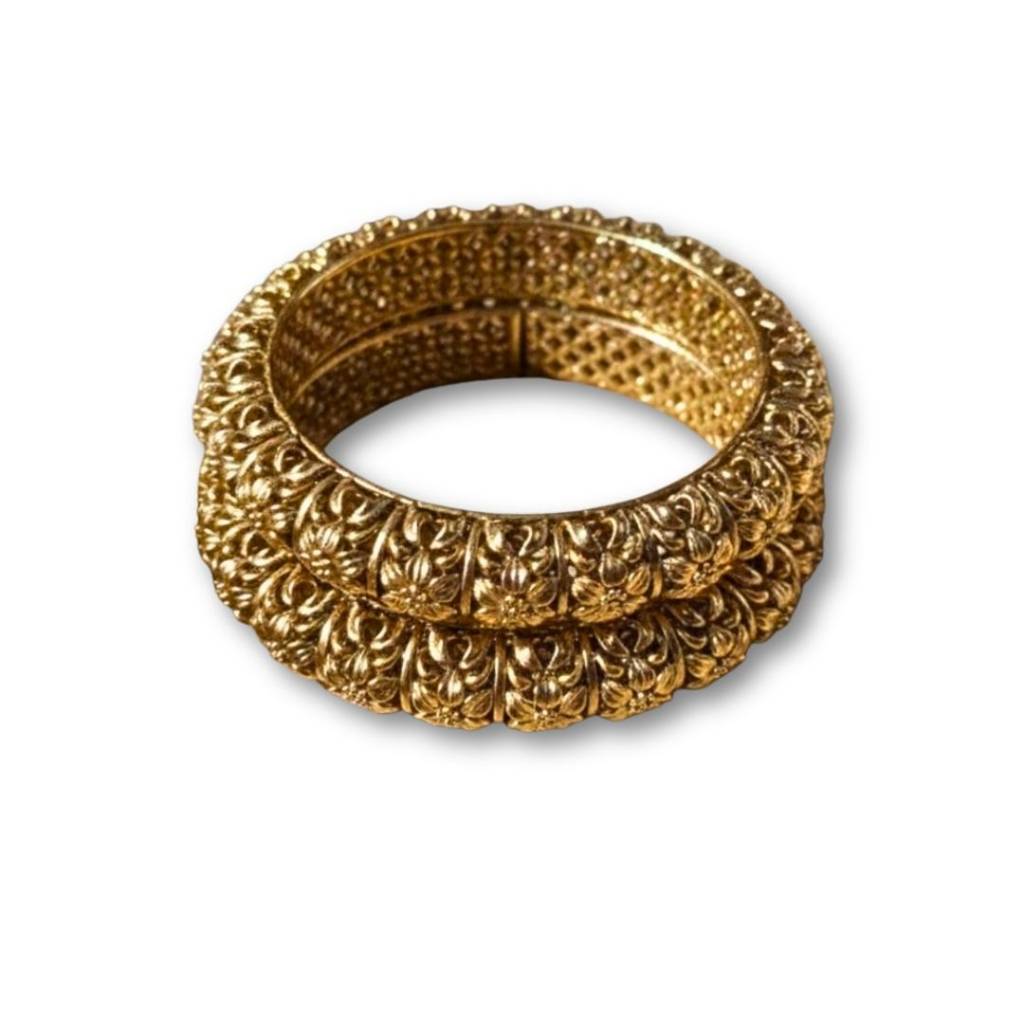 Traditional Screw Openable Kada Bangles, Set Of 2 : AKB041
