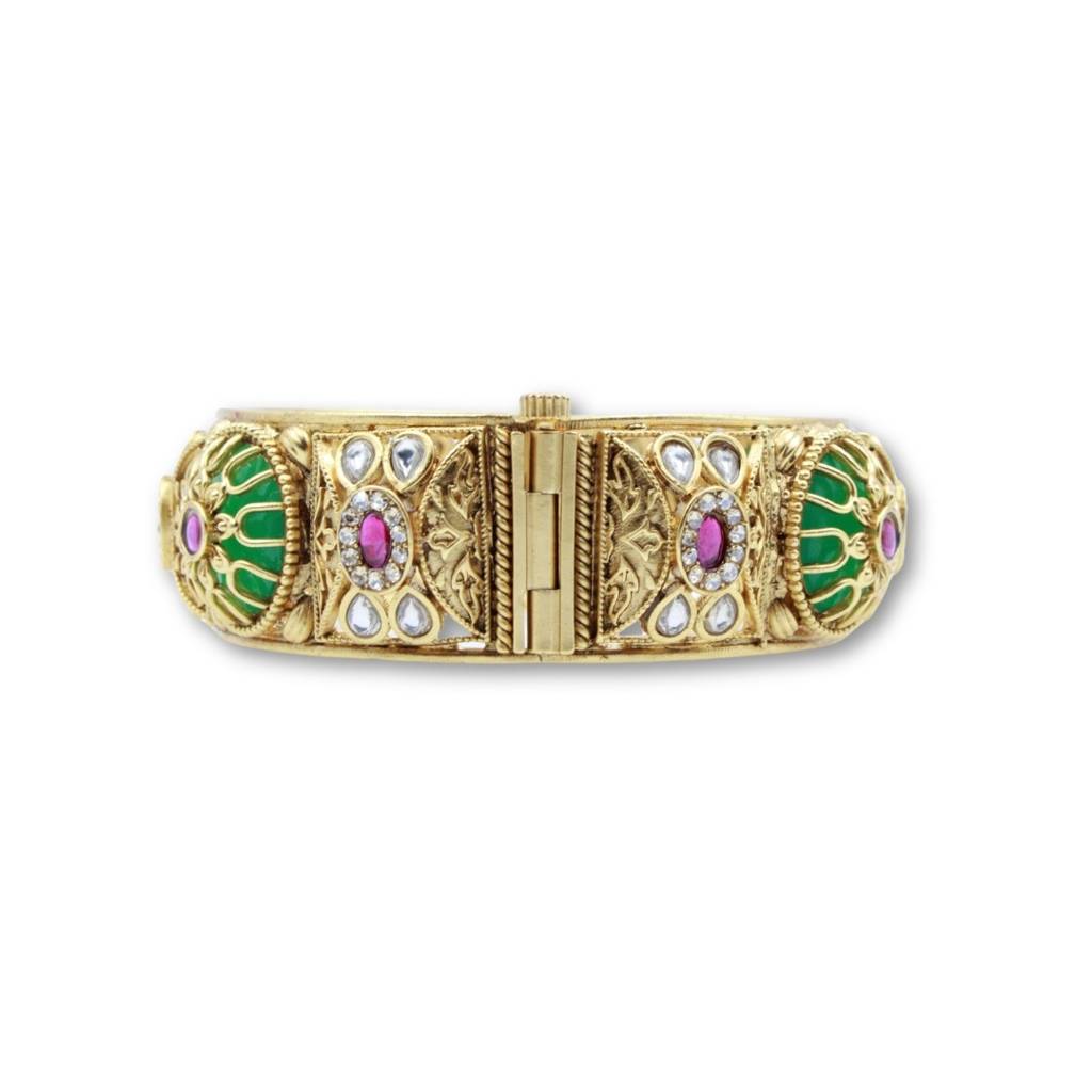 Moissanite Kundan Layered Pendant Set : ANKK-N-028