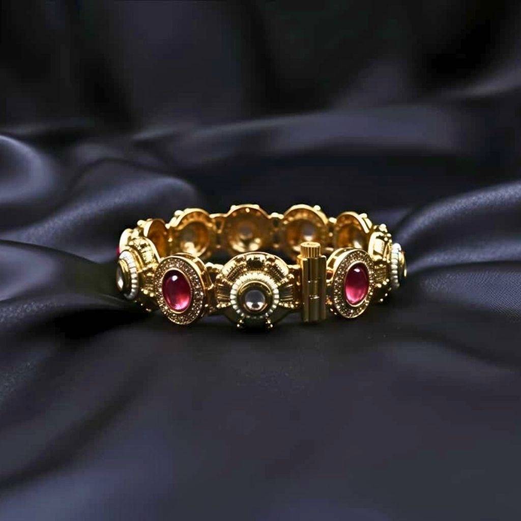 Traditional Rajwadi Screw Openable Kada Bangles, Set Of 2 : AKB047