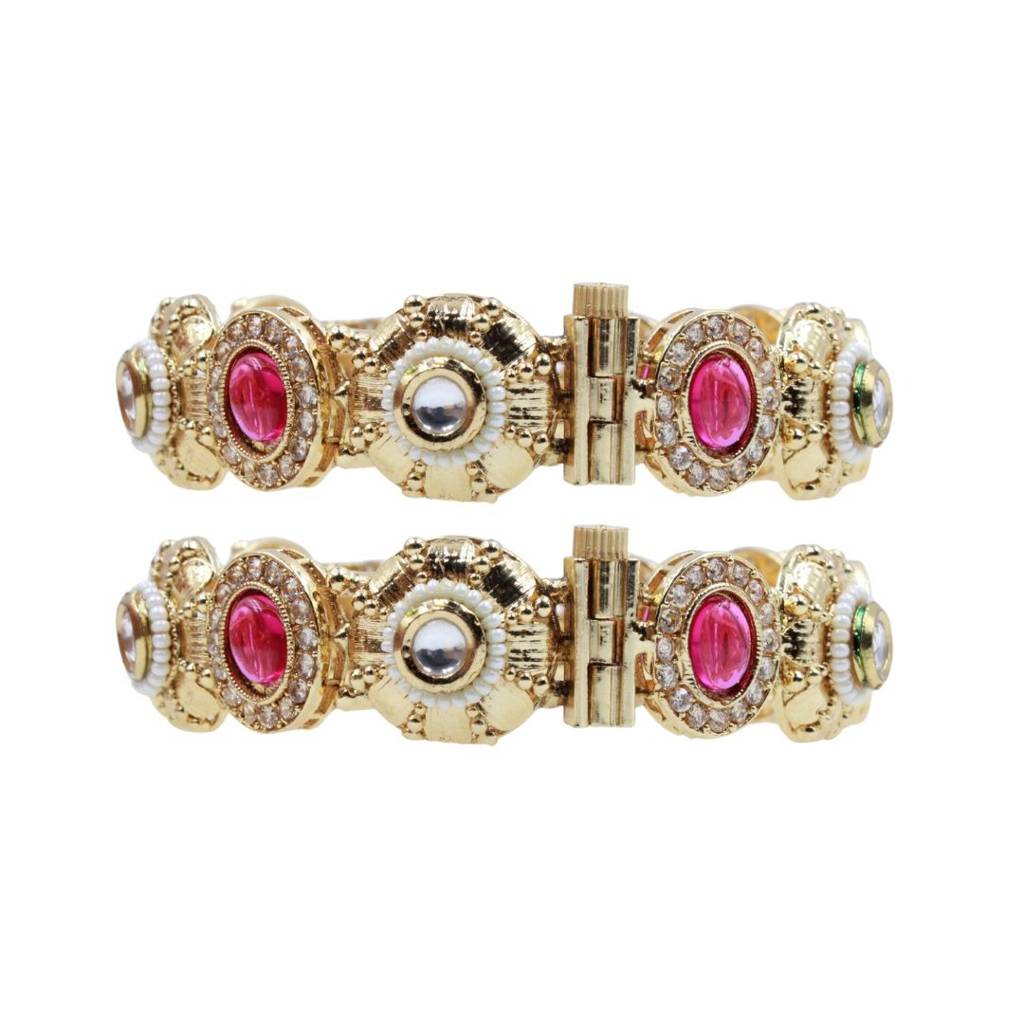 Traditional Rajwadi Screw Openable Kada Bangles, Set Of 2 : AKB047