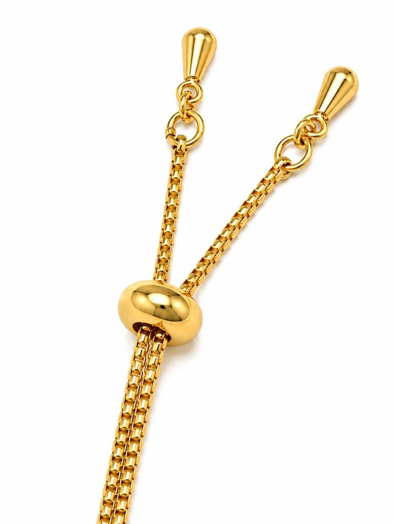 18K Gold Plated Cz Butterfly Adjustable Bracelet : AKBR023