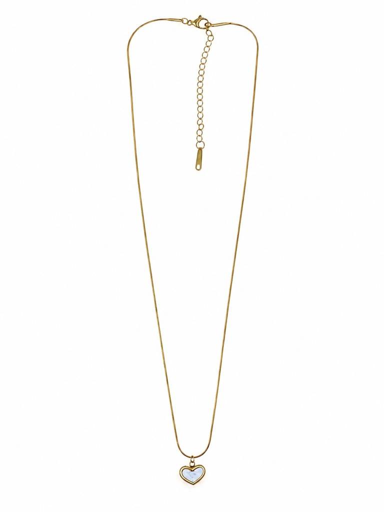 Mop Heart Pendant Anti-Tarnish Chain : AKN048