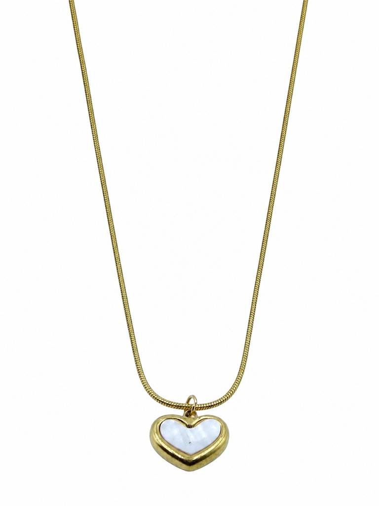 Mop Heart Pendant Anti-Tarnish Chain : AKN048