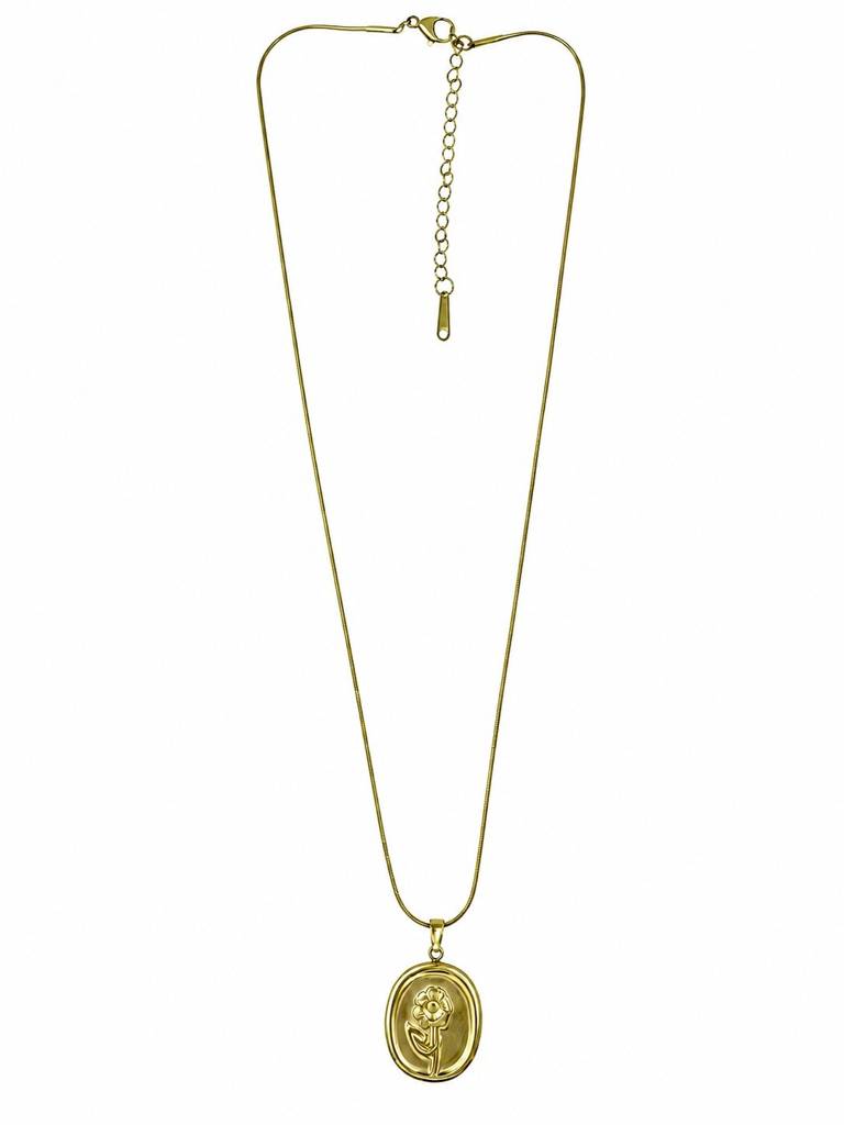 Flower Pendant Anti-Tarnish Chain : AKN049