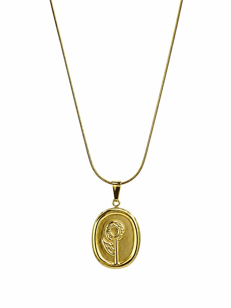 Flower Pendant Anti-Tarnish Chain : AKN049