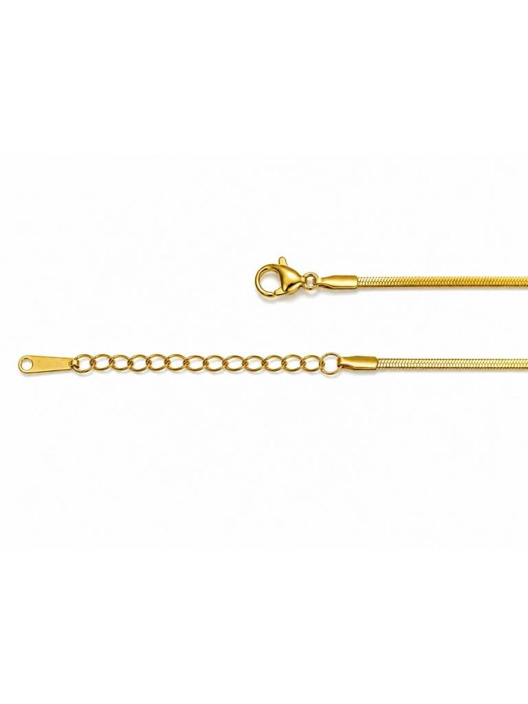 18K Gold Plated Stone Floral Pendant Necklace : AKN051