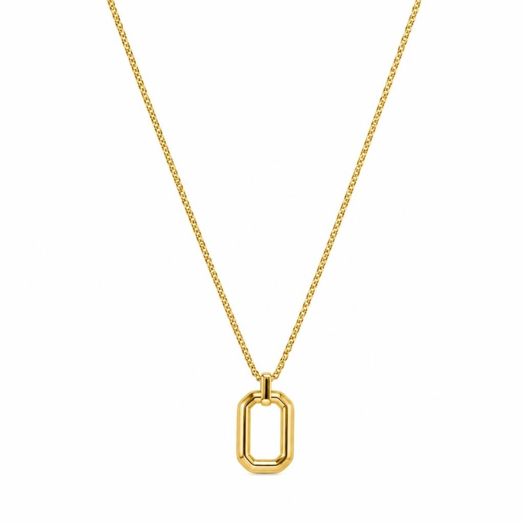 18K Gold Plated Pearl Rakhi With Rectangle Pendant Chain And Scaly Ring Gift Hamper For Brother : BR166NK190RG150