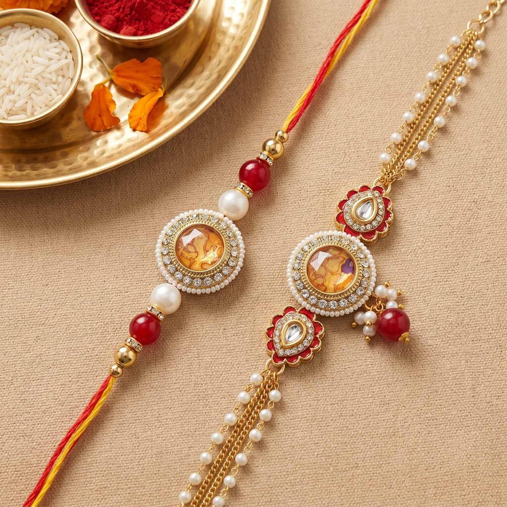 Eternz Certified Jewellery - AMALFA Matching Bhaiya Bhabhi Designer Gold
