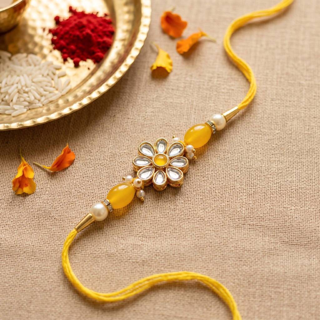 Matching Bhaiya Bhabhi Watch-Style Designer Rakhi Set Of 2 | Soleil Rakhi Watch Set : AMA-RAKHI-SOLEIL