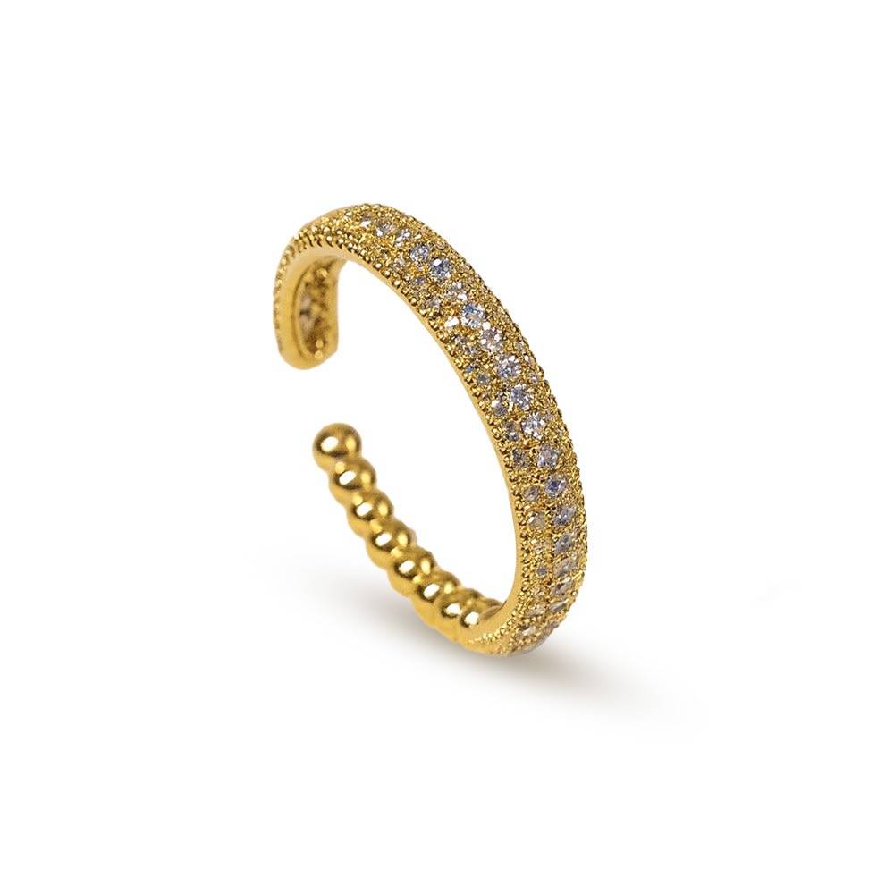 Gold Plated Adjustable Ring For Women & Girls : Sabine Gold Ring For Women : AMASABINE-RING