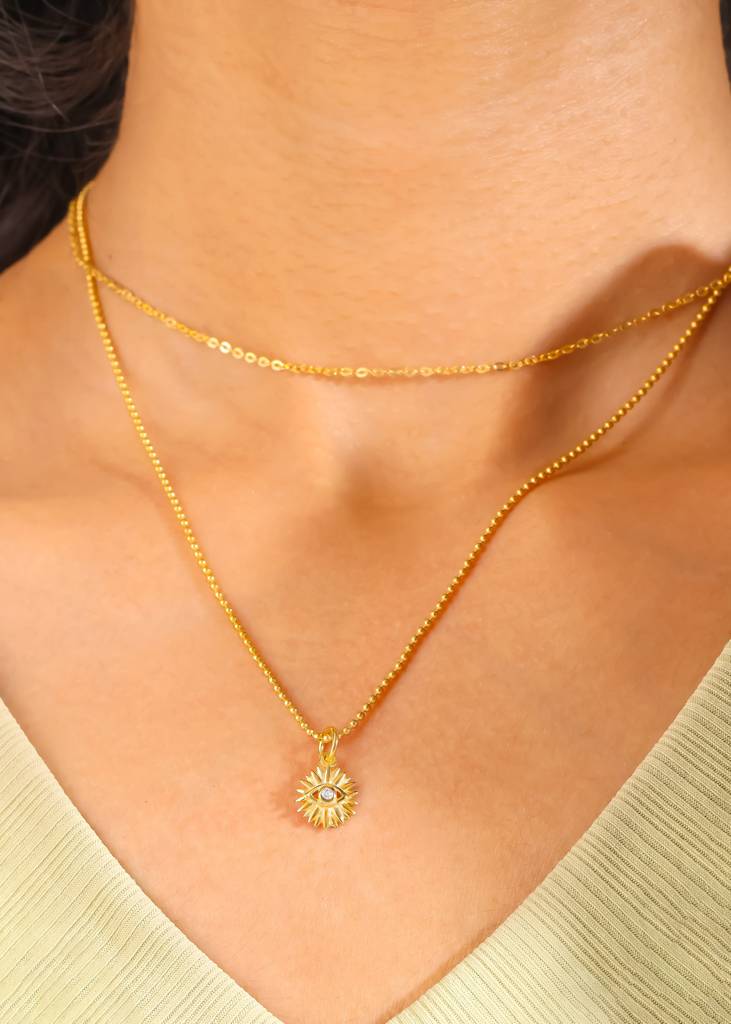 Sincere Love - Evil Eye Diamond Necklace : AN10427