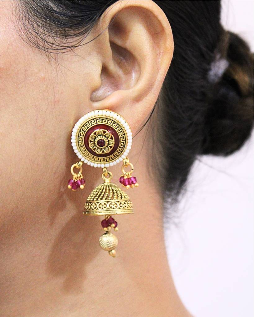 Meenakari Rajwadi Choker Necklace With Synthetic Beads And Stones : ANKK-N-034