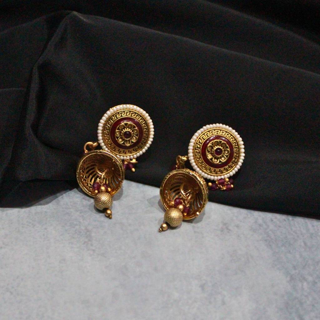 Meenakari Rajwadi Choker Necklace With Synthetic Beads And Stones : ANKK-N-034