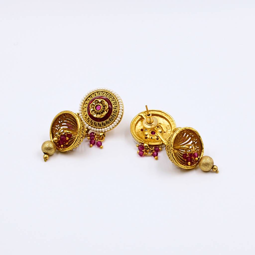 Meenakari Rajwadi Choker Necklace With Synthetic Beads And Stones : ANKK-N-034