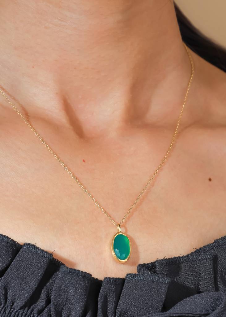 Heart Of Harmony – Green Onyx Necklace For Love, Peace & Emotional Balance : AP31562