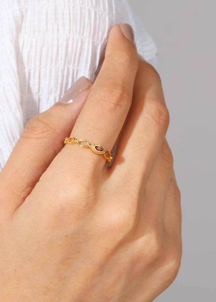 Infinite Love And Passion Red Garnet Ring : AR42331