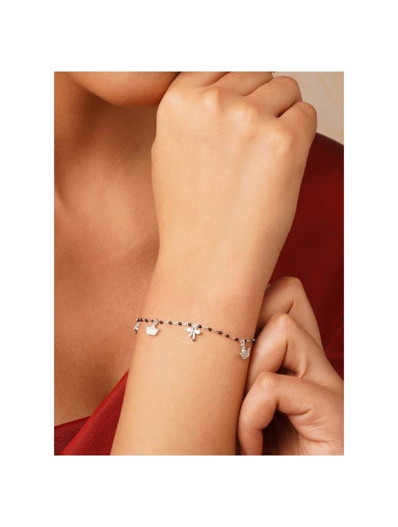 Midnight Charm Bow & Crown Bracelet : ARSBB114