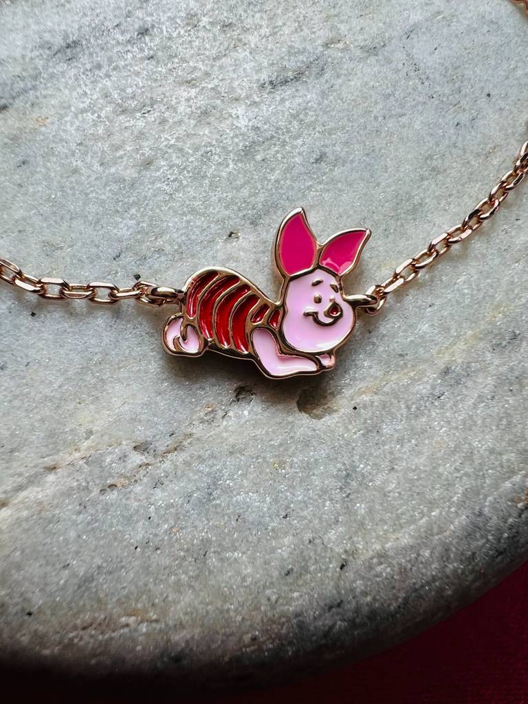 Rose Gold Piggy Charm Kids Bracelet : ARSBB92