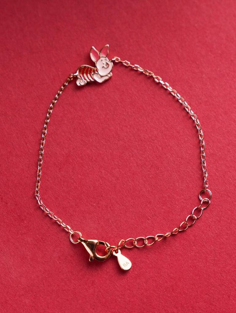 Rose Gold Piggy Charm Kids Bracelet : ARSBB92