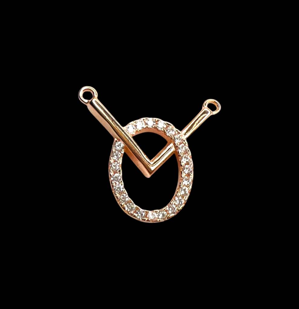 Rose Gold Tone Crystal Loop Mangalsutra Pendant : ARSM91